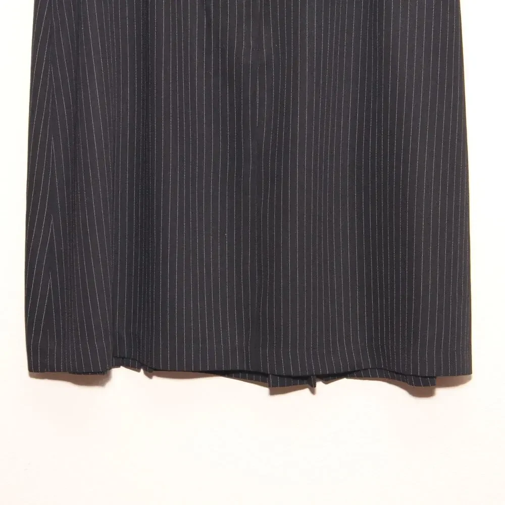 Vintage Cristin Stevens Pleated front Striped Schoolgirl Skirt Size 14